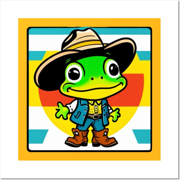 Cowboy Frog by Music Genius Art Wall Art by musicgeniusart